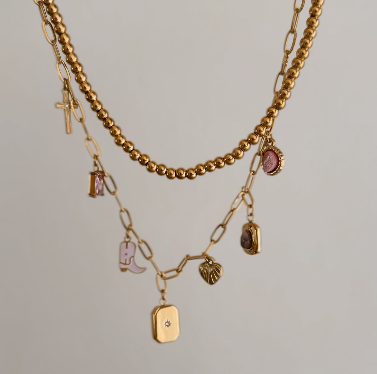 Pink Charms Necklace