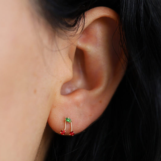 Gold Cherry Stud