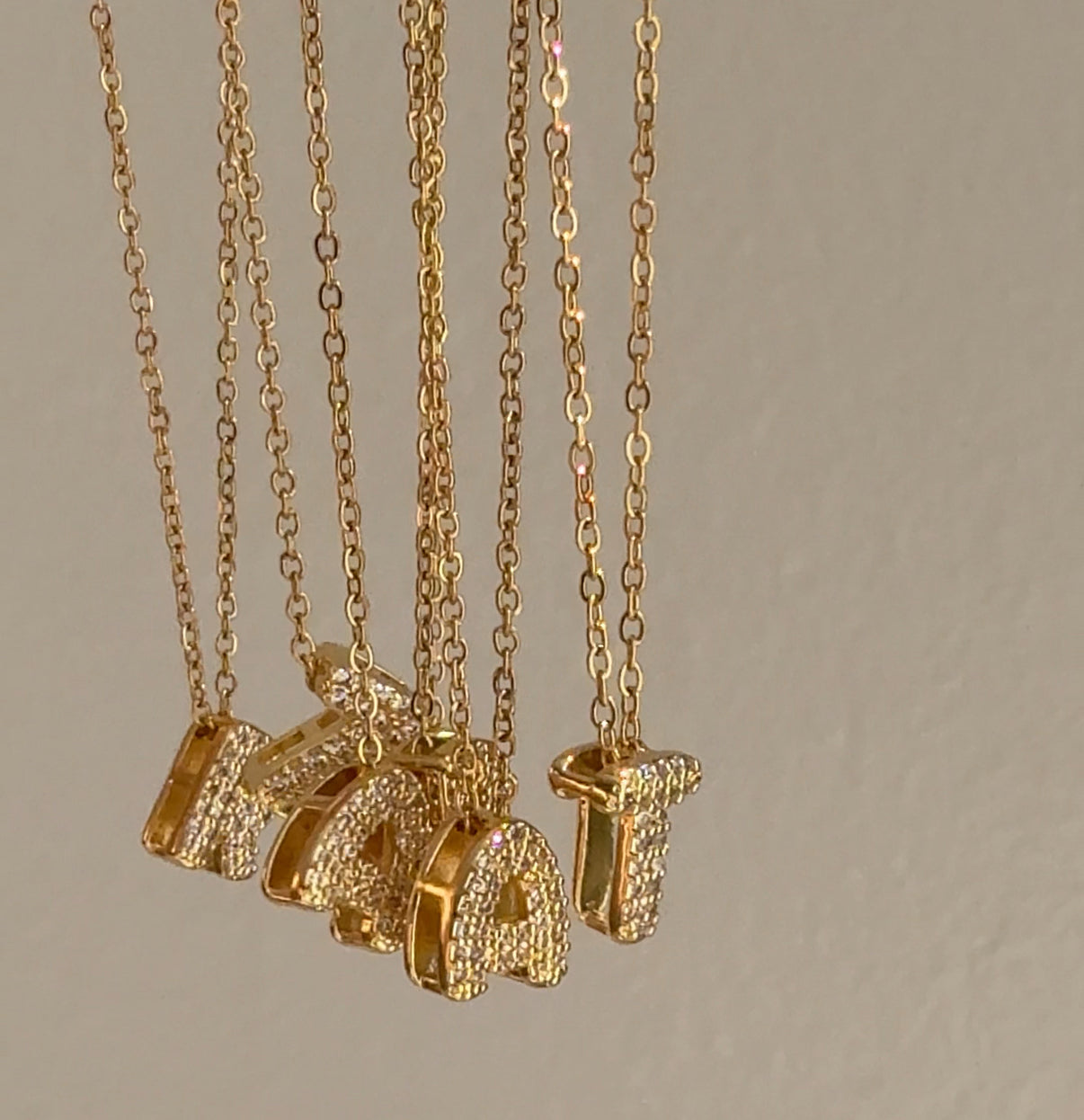 Mini Bubble Name Necklace