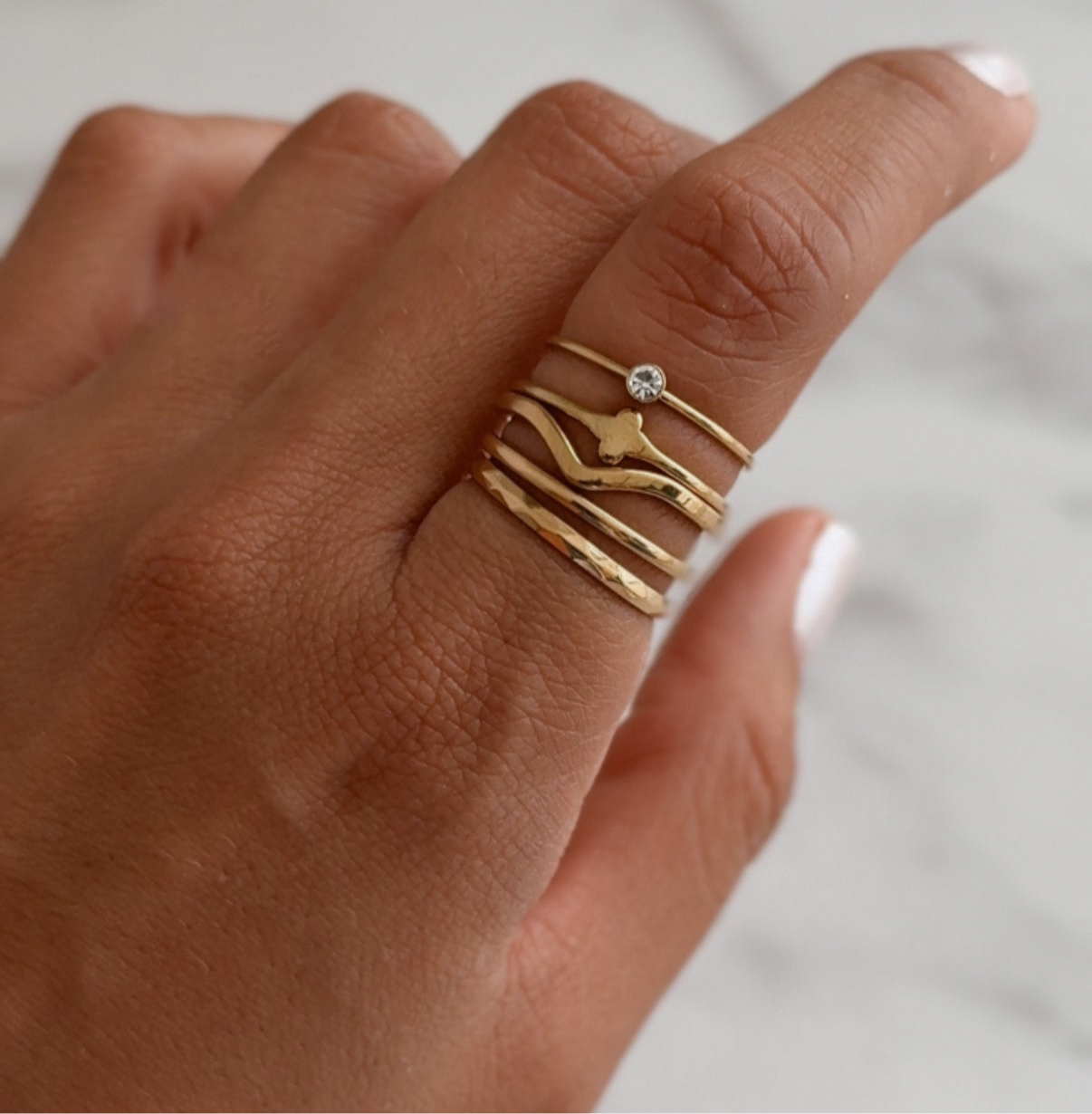 Single Stone Ring Set