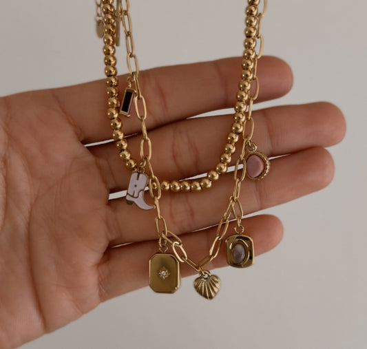 Pink Charms Necklace