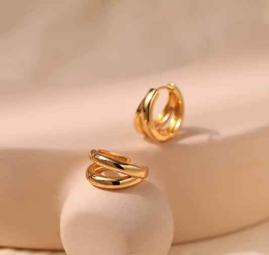 Double Plain Hoops