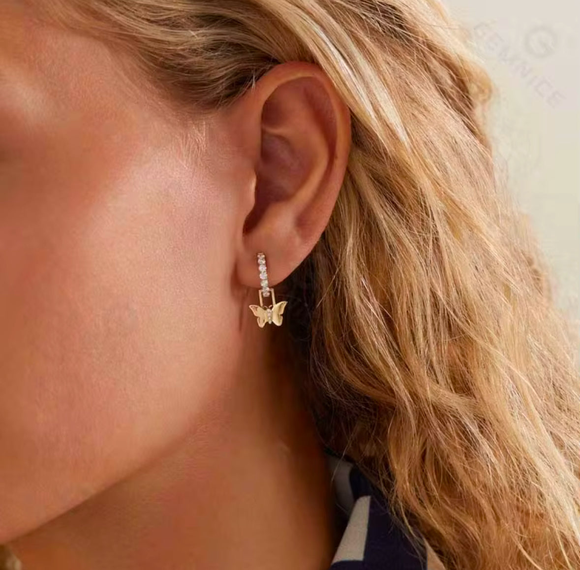 Small Butterfly Hoops
