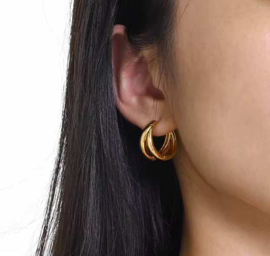 Double Plain Hoops