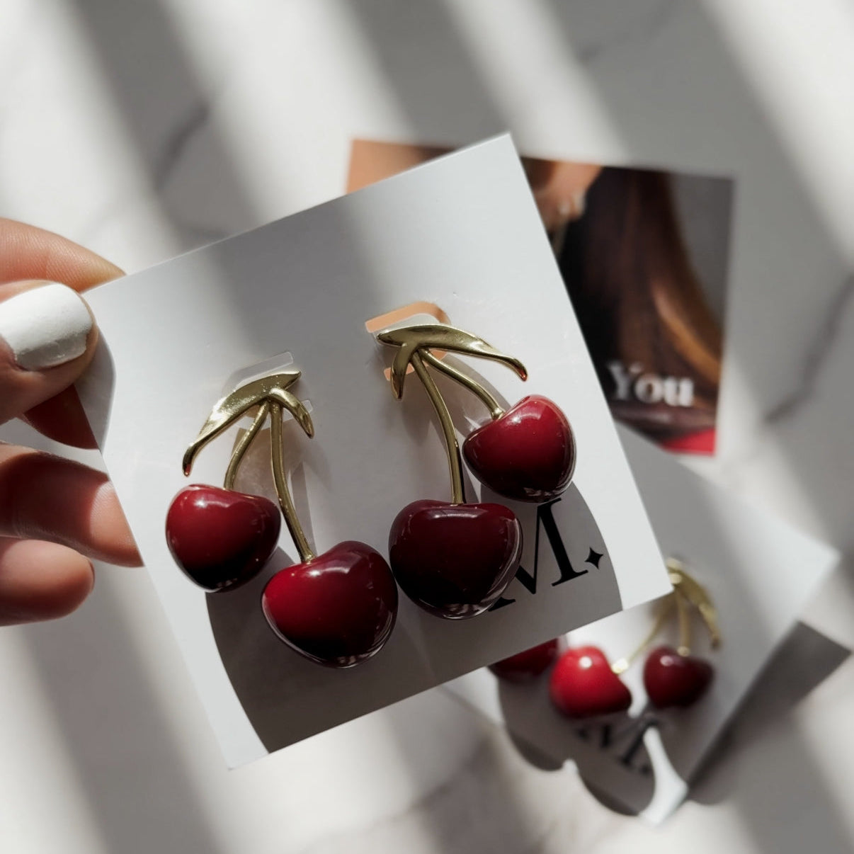 Double Cherry Earrings