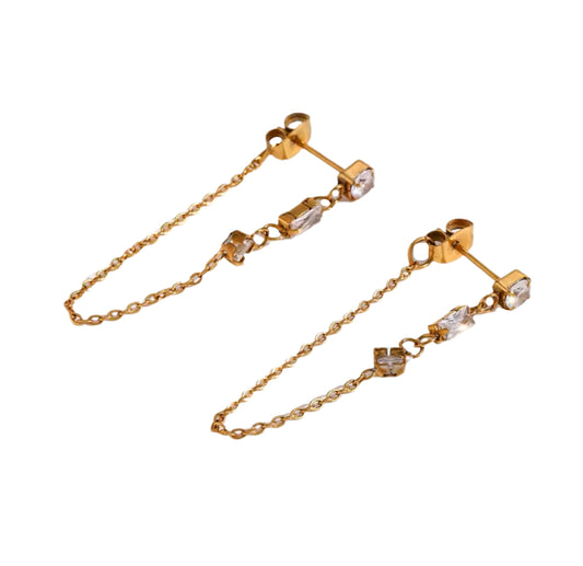 Amber Chain Earrings