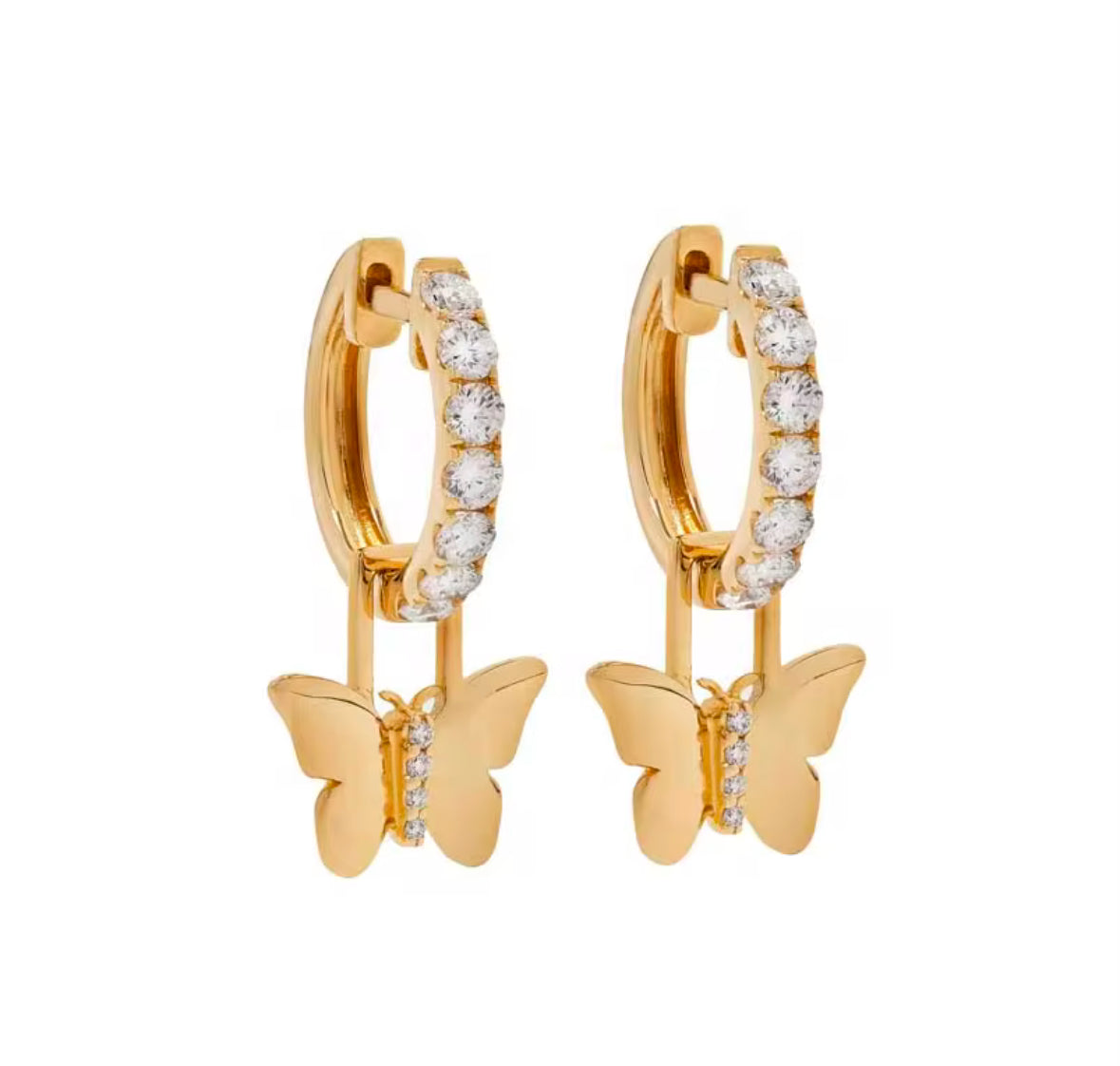 Small Butterfly Hoops