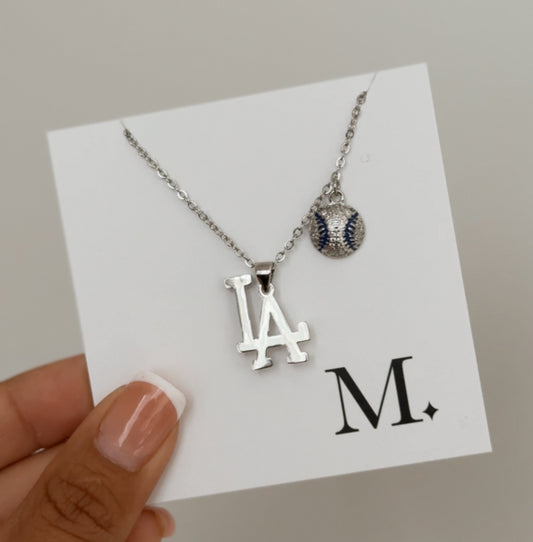 LA Baseball Necklace