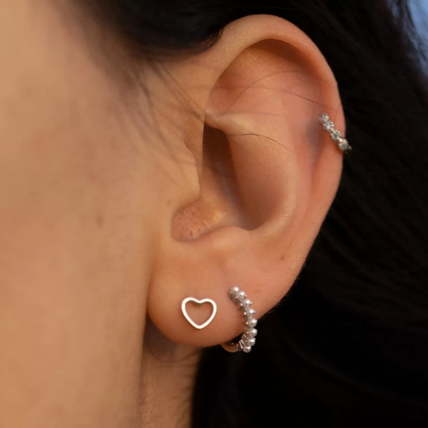 Heart Outline Stud