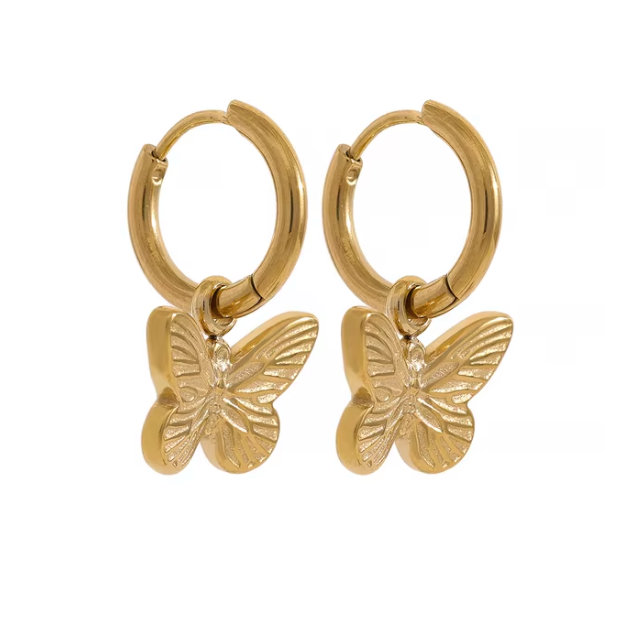 Small Butterfly Hoops