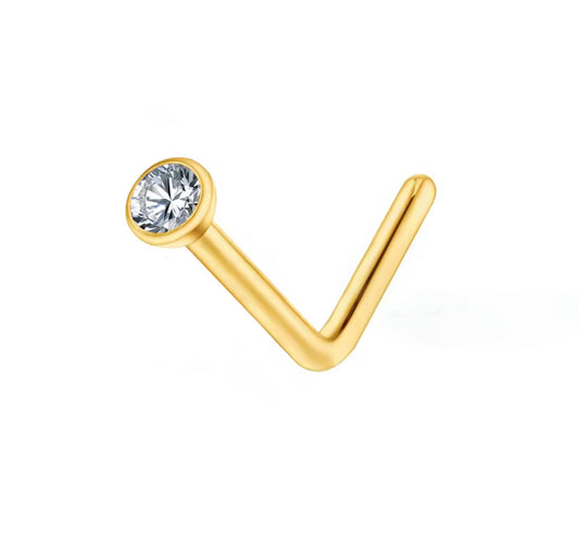 Flat Stone Nose Stud