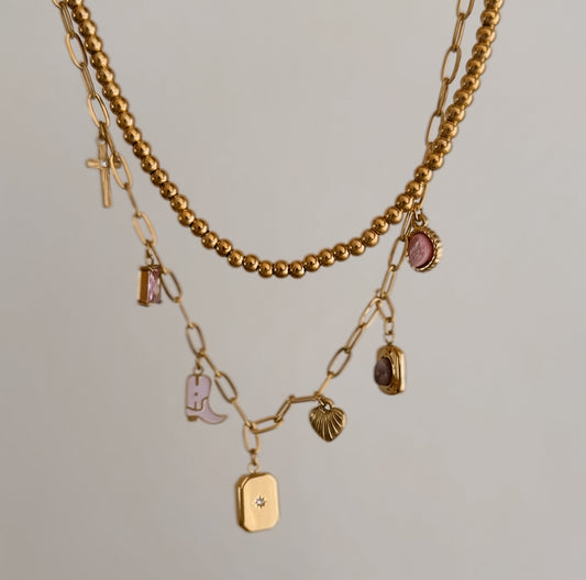 Pink Charms Necklace