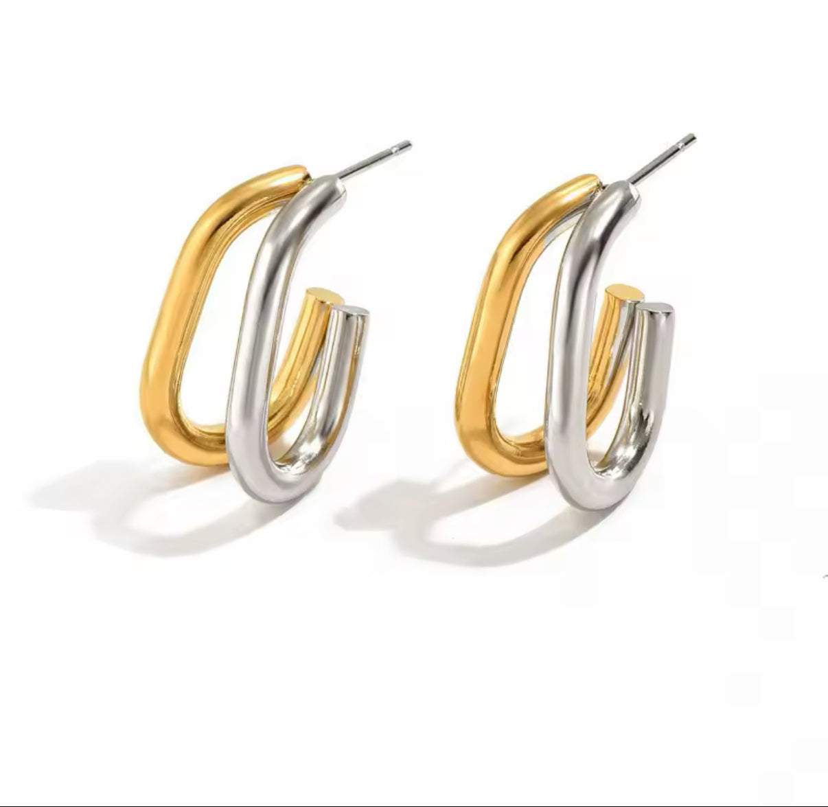 Double Tone Hoops