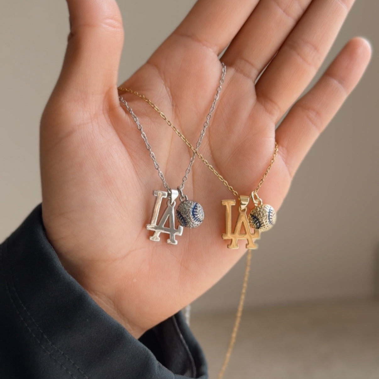 LA Baseball Necklace