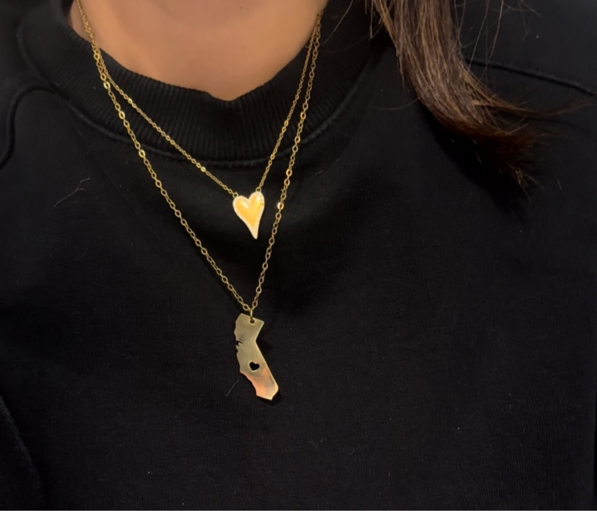 CA In My Heart Necklace