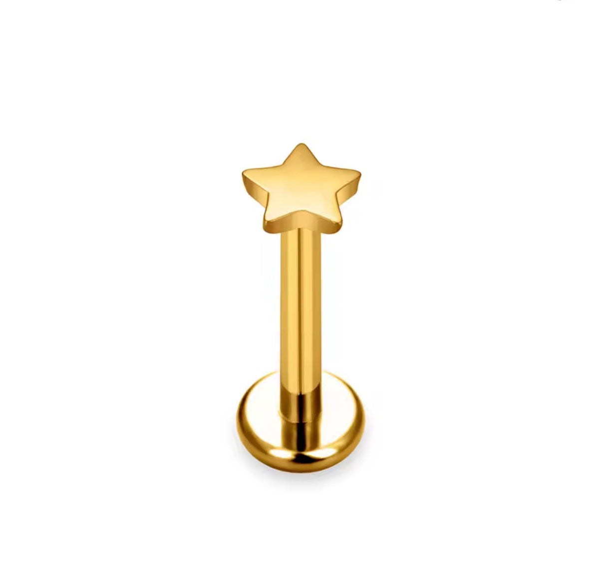 Small Plain Star Stud