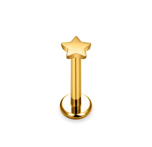 Small Plain Star Stud