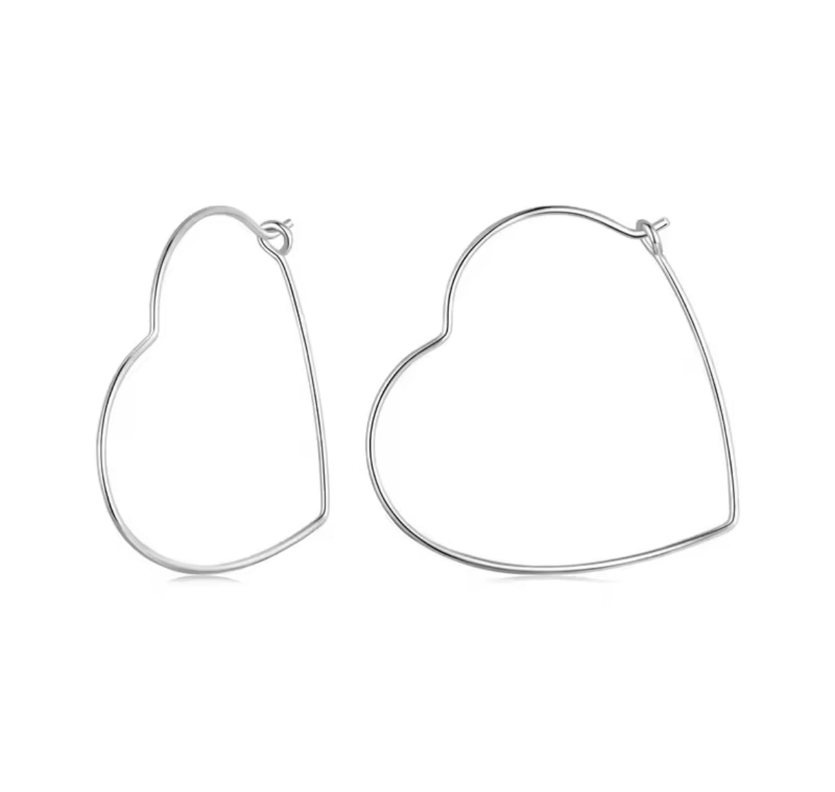 Heart Shape Hoops