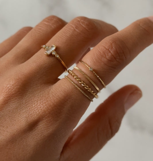 Textured Ring Set