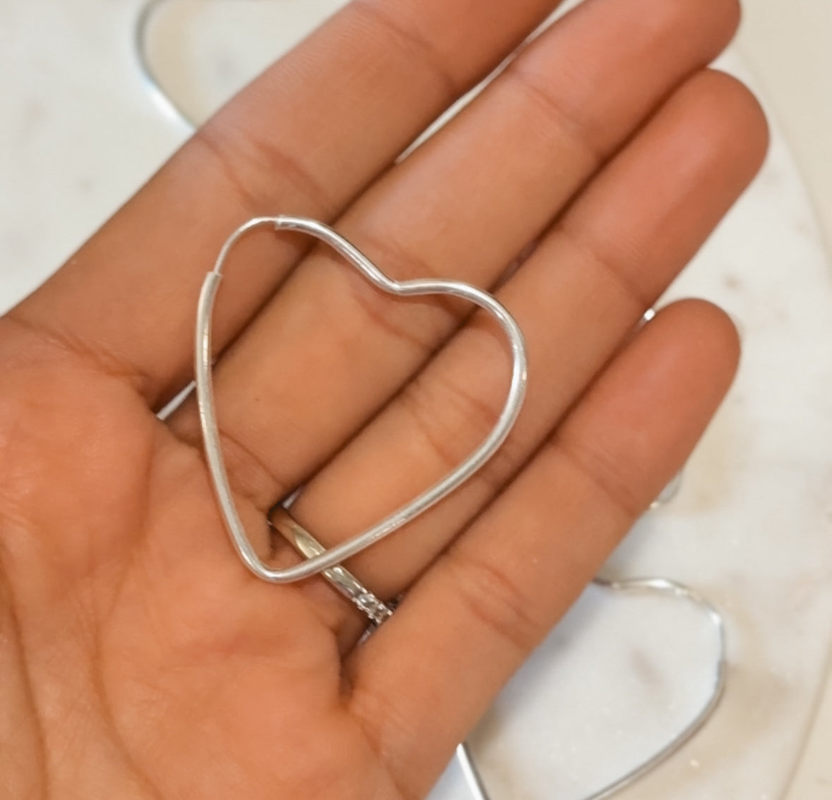 Heart Shape Hoops