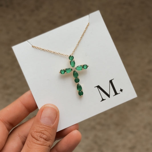 Green Cross Necklace
