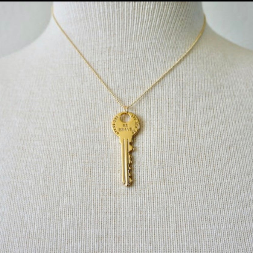 Be Brave Key Necklace