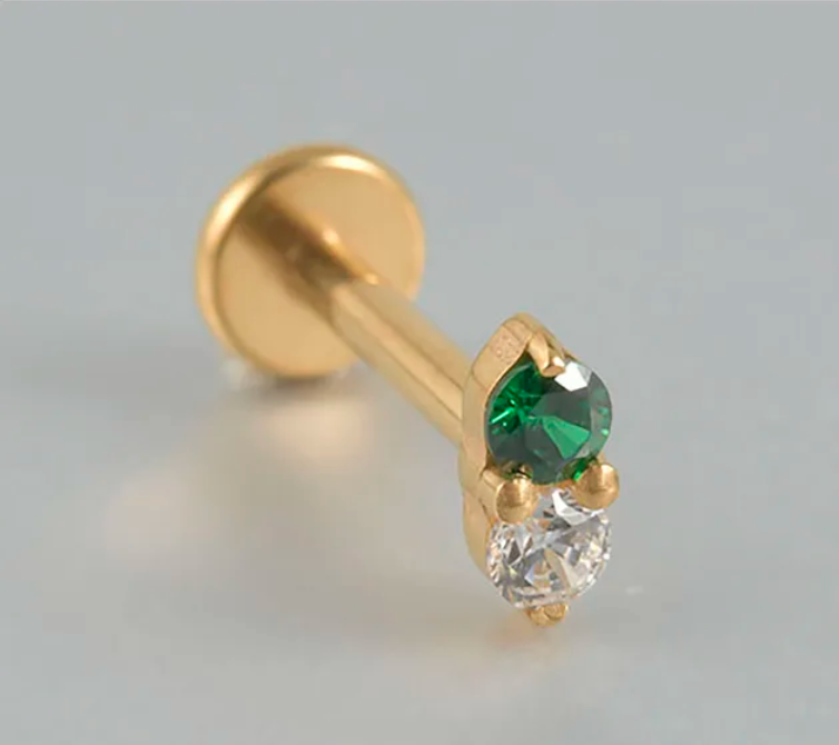 Green Stone Stud