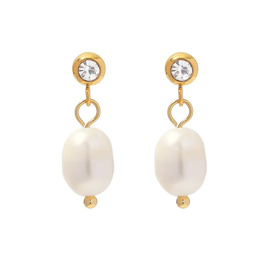 Crystal Pearl Earrings