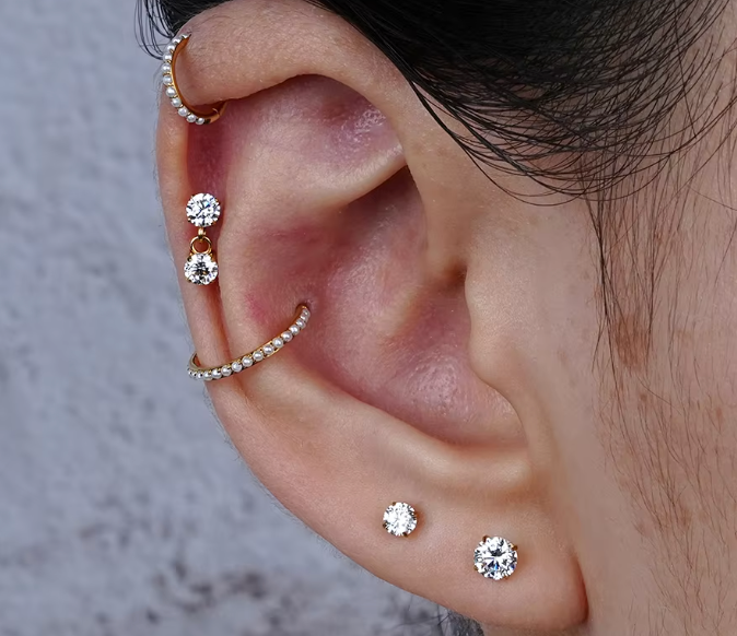 Double Stone Stud