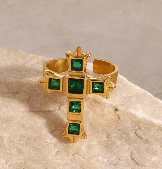 Green Cross Ring