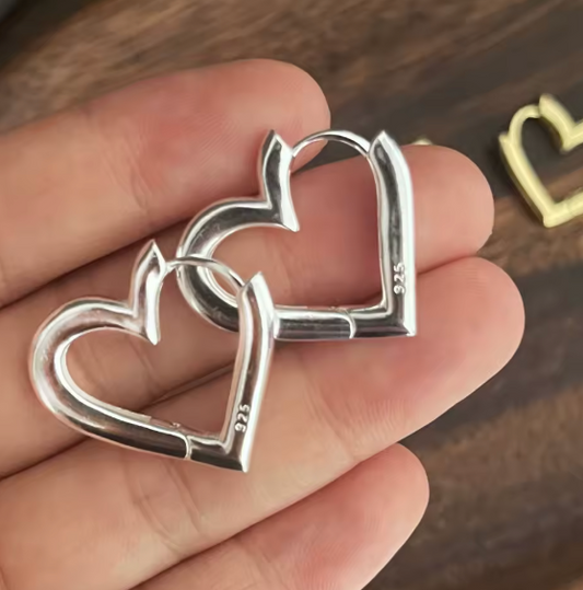 Silver Love Earrings