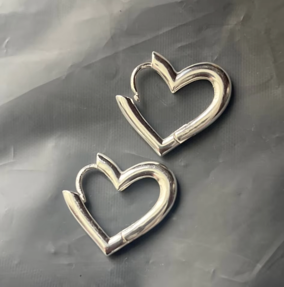 Silver Love Earrings