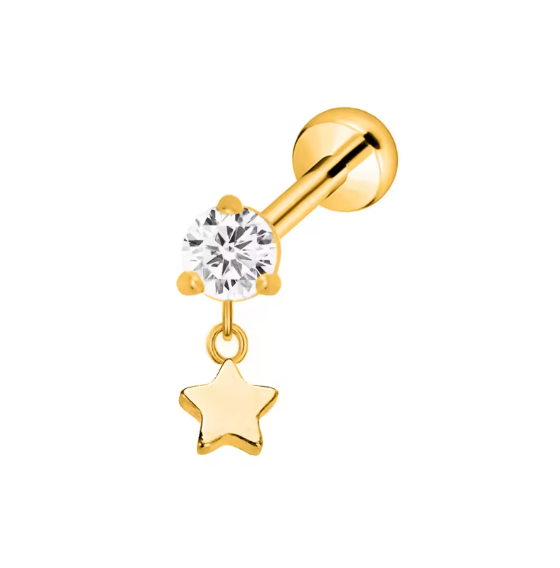 Plain Drop Star Stud