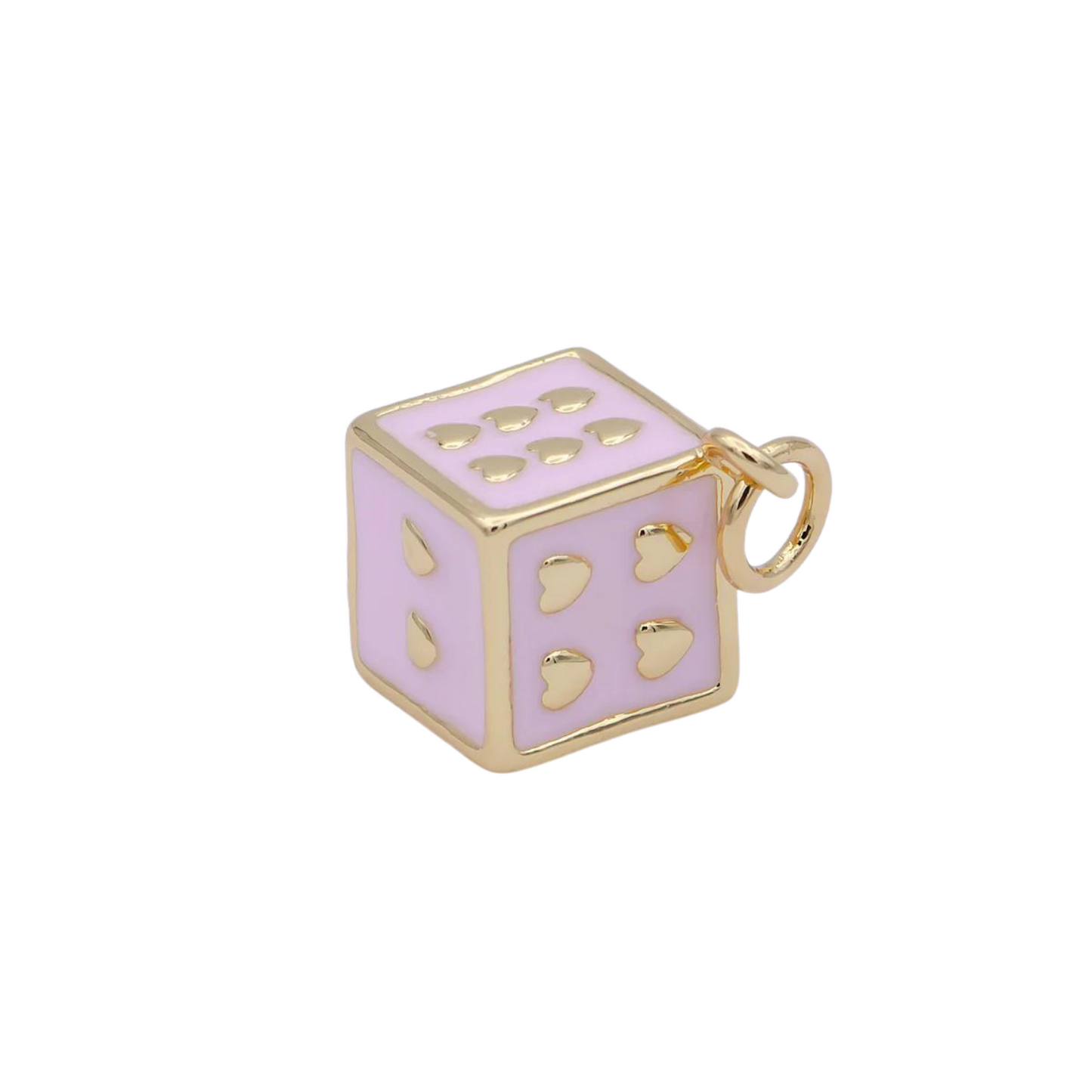 Pink Dice Charm