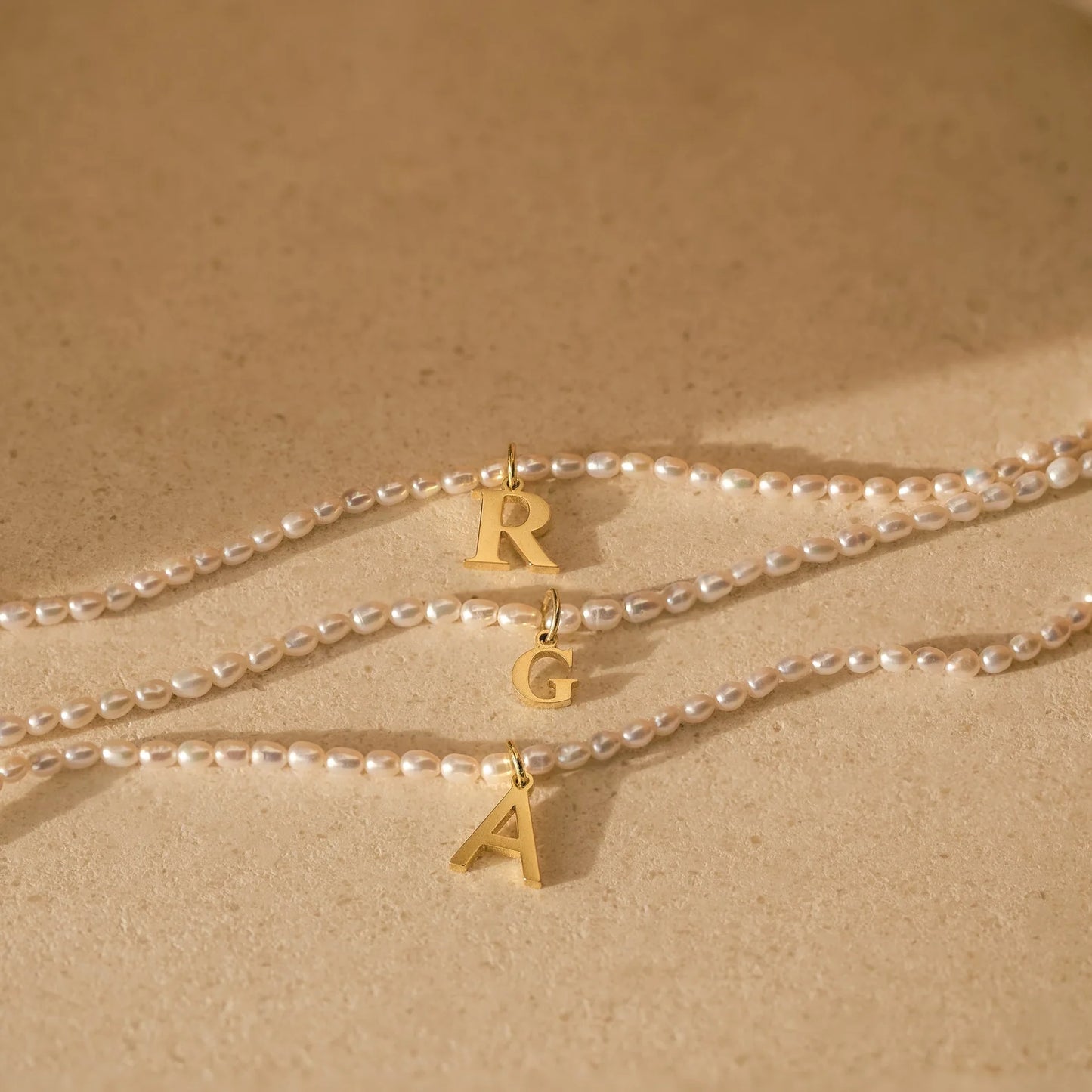 Fresh Pearl Initial Necklace