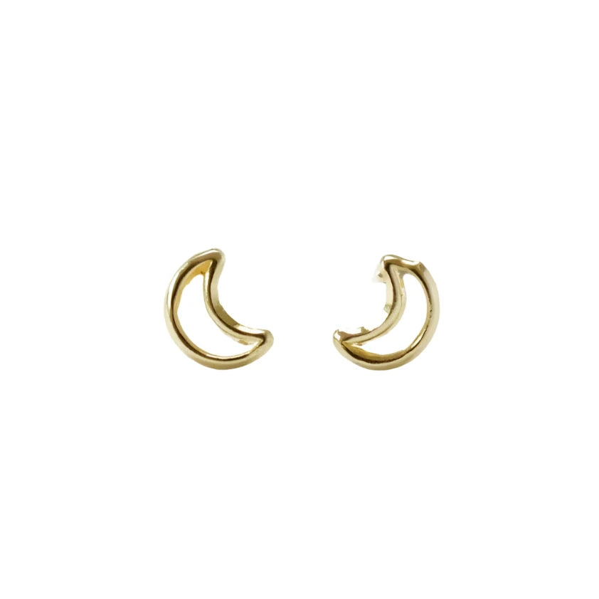 Moon Silhouette Stud