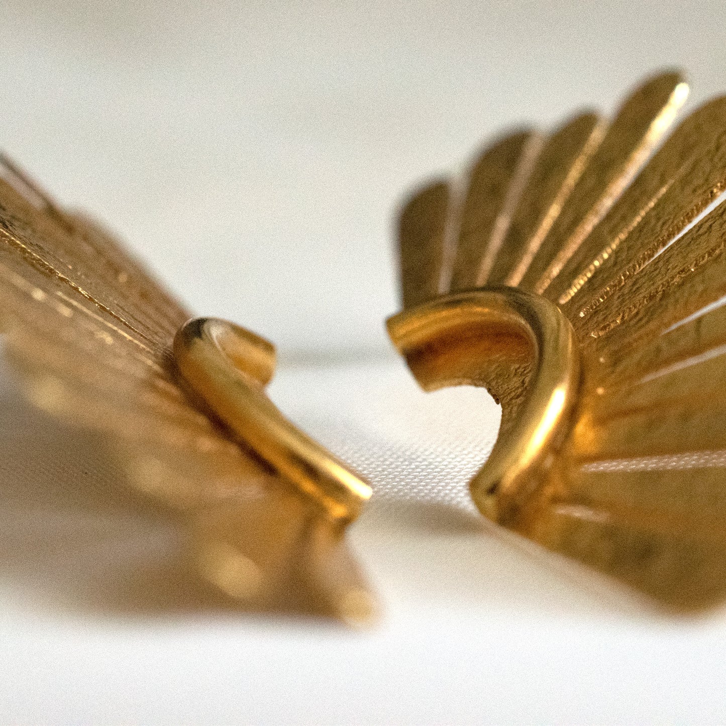 Golden Fan Earrings