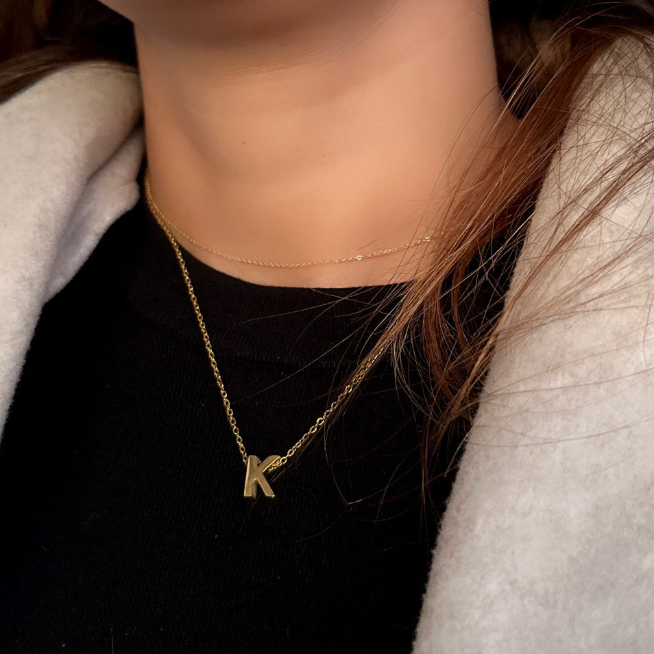 Plain Initial Necklace