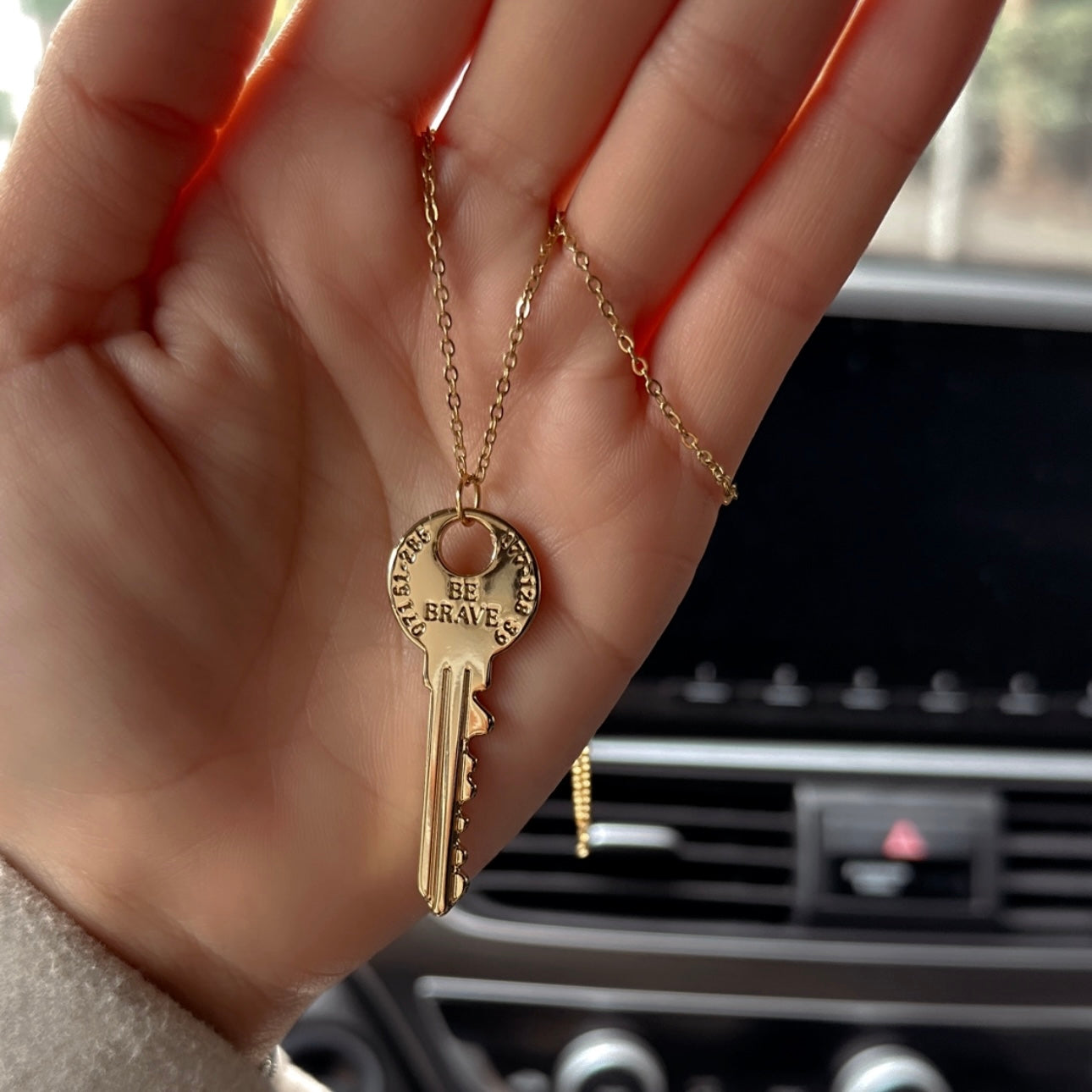 Be Brave Key Necklace