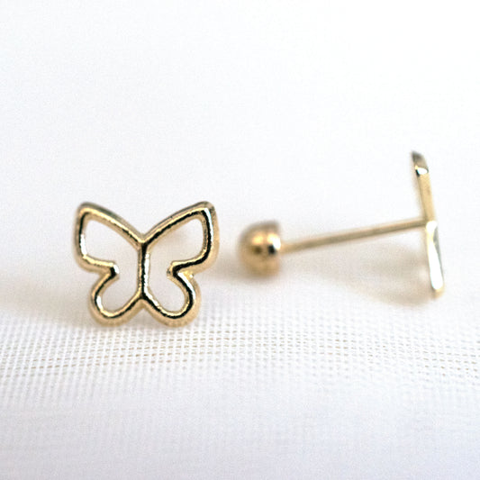 Butterfly Silhouette Stud